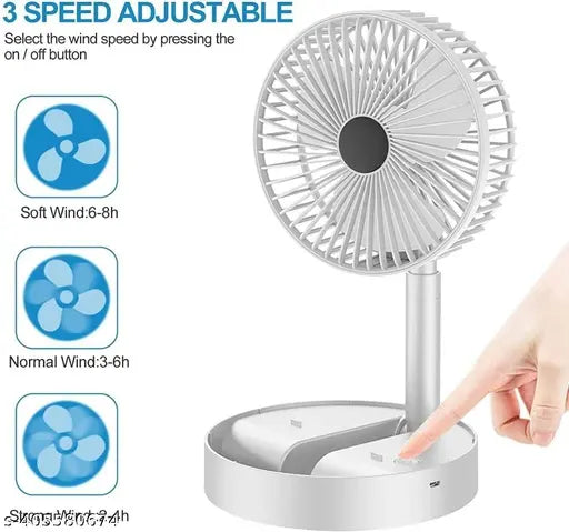 USB Rechargeable Adjustable Desk Fan