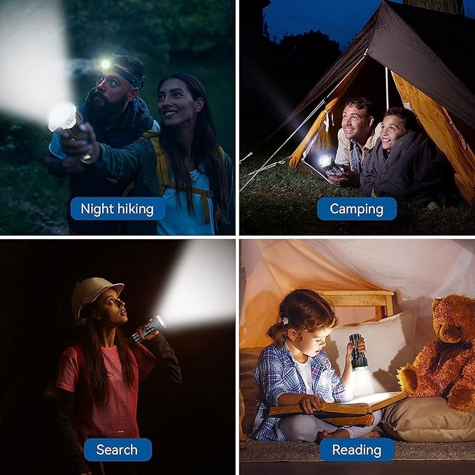 4-in-1 Rechargeable LED Torch Flashlight