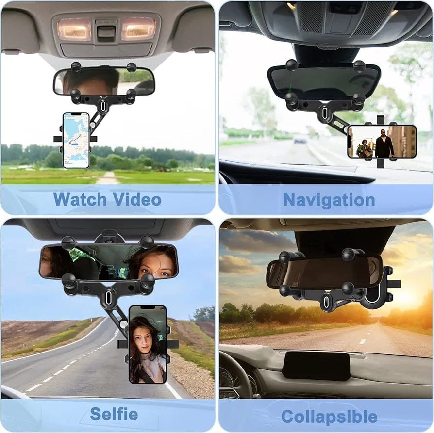 Rear View Mirror Car Phone Mount