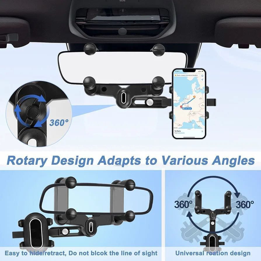 Rear View Mirror Car Phone Mount