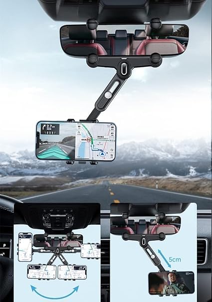 Rear View Mirror Car Phone Mount