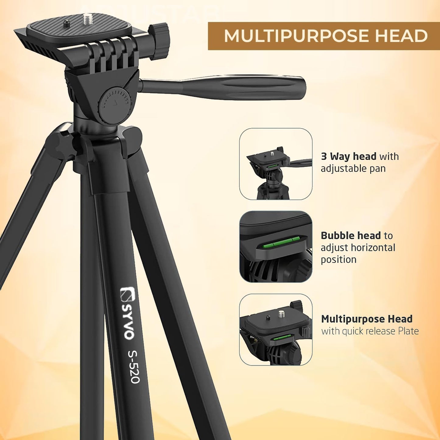 Syvo WT 3130 Aluminum Tripod 133cm