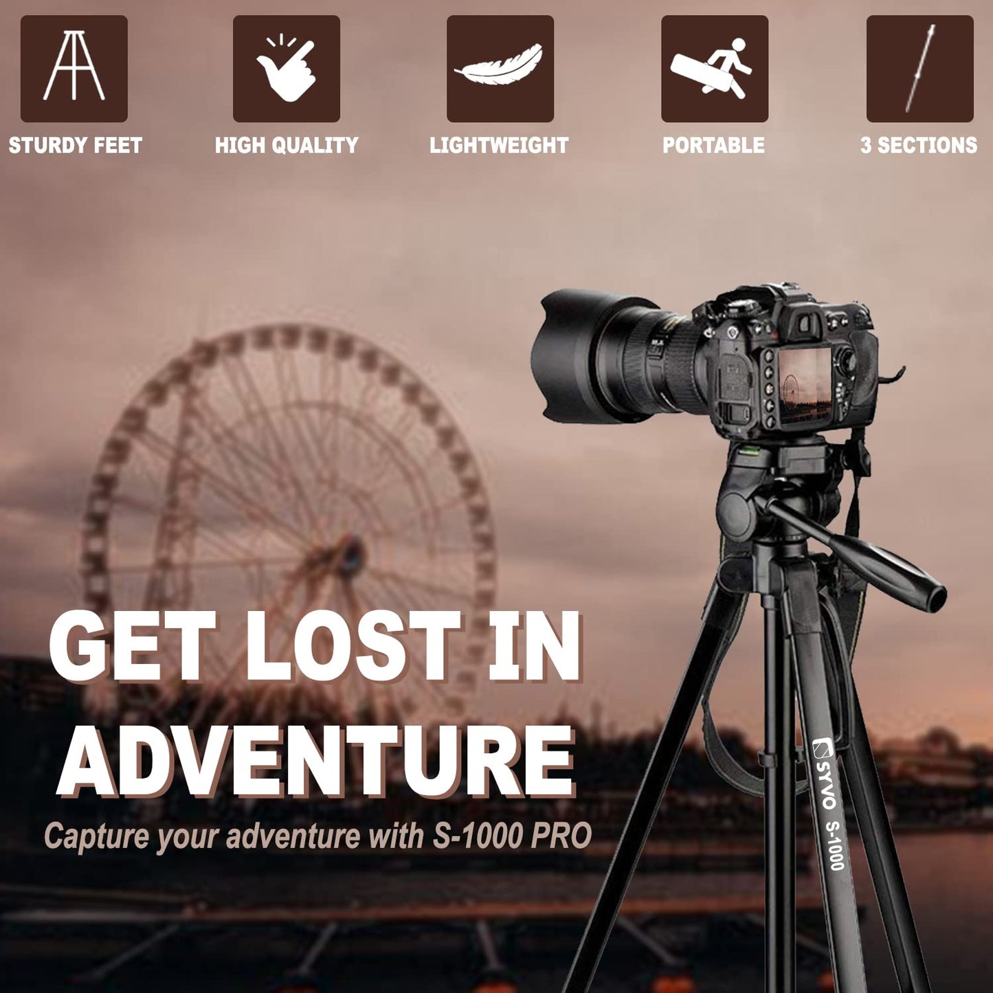 Syvo WT 3130 Aluminum Tripod 133cm