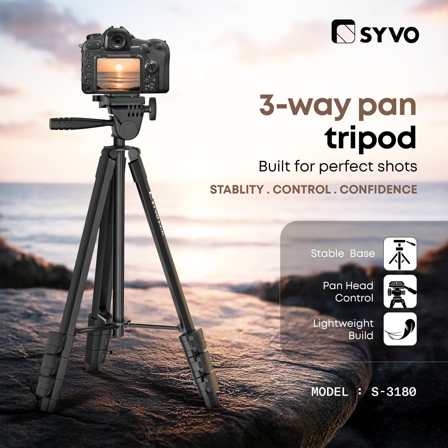 Syvo WT 3130 Aluminum Tripod 133cm