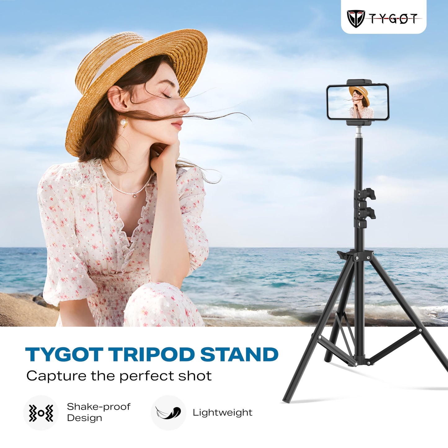Tygot 3366 Aluminum Tripod 55-Inch