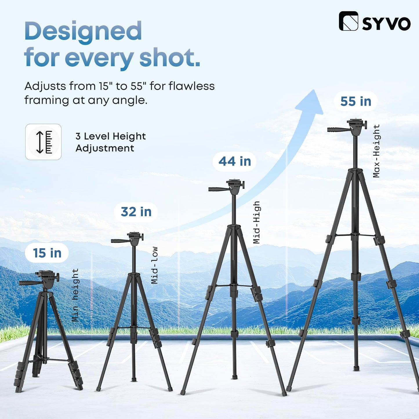 Syvo WT 3130 Aluminum Tripod 133cm