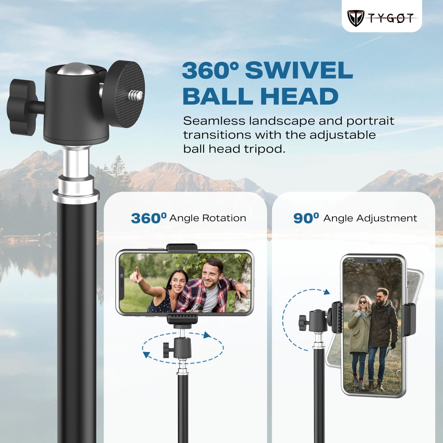 Tygot 3366 Aluminum Tripod 55-Inch