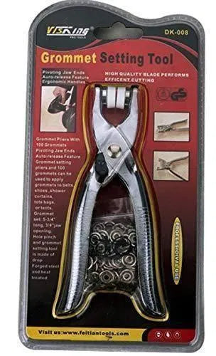 Silver Metal Snap Buttons with Pliers (50 Sets)