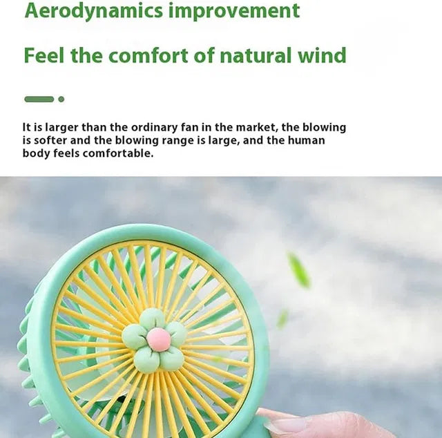 Quiet Handheld Battery Fan for Travel