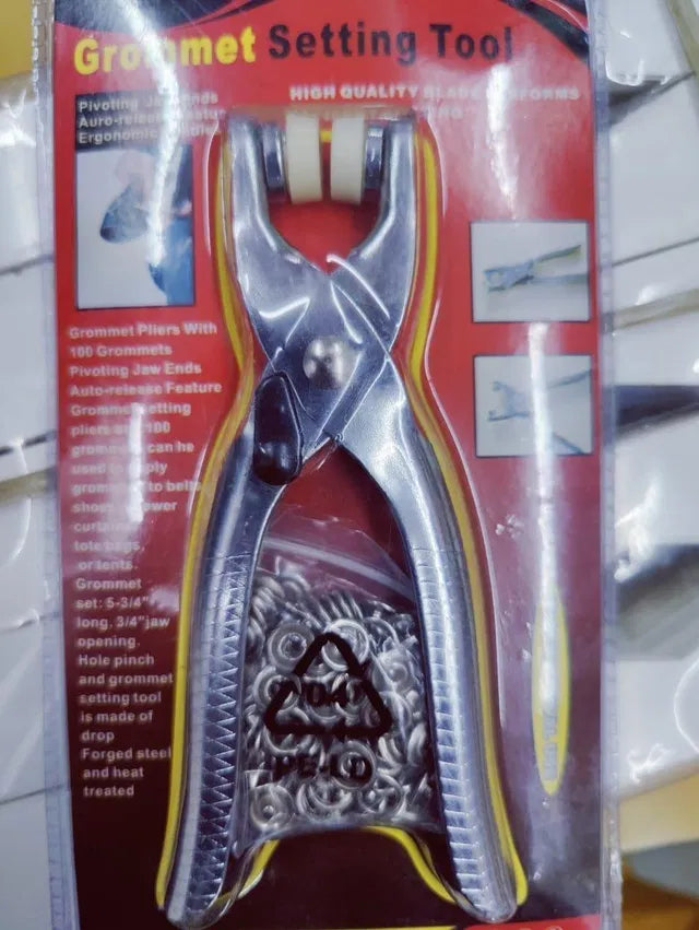 Silver Metal Snap Buttons with Pliers (50 Sets)